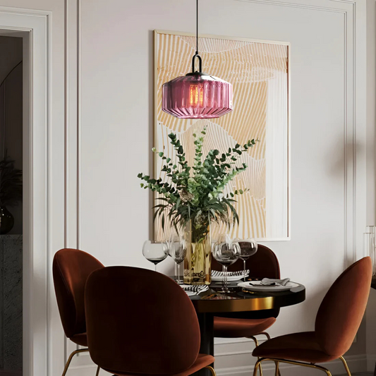 Mireta Glass Pendant Light | Retro-Coloured Glass Design | Handcrafted Vintage-inspired