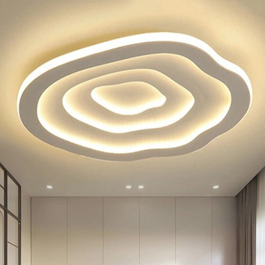 Ripple LED Ceiling Lamp | Modern Flush Mount Light | Clear Acrylic Bedroom