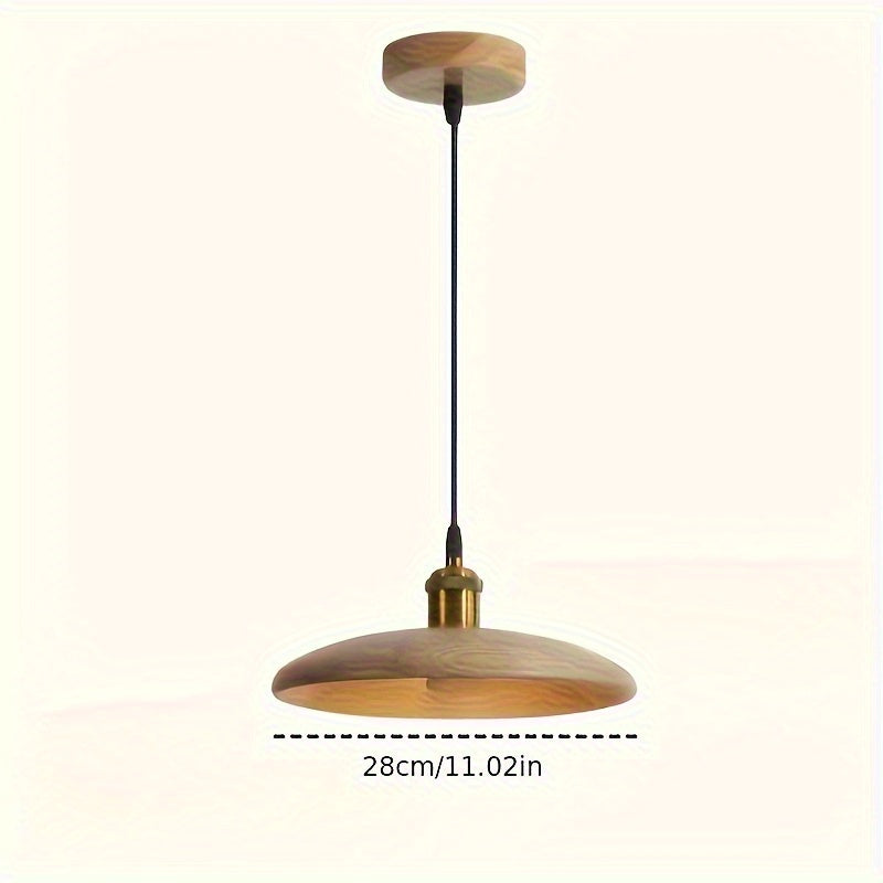 Modern Nordic Solid Wood Pendant Light | Scandinavian Ceiling Lamp | Adjustable Dining Room