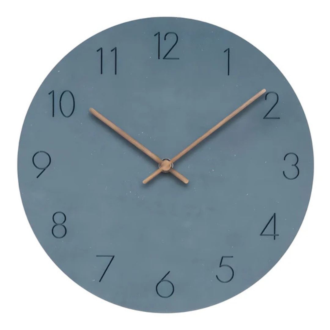 Nork Minimalist Wall Clock | Contemporary Wood Design | Silent Nordic Kitchen