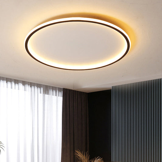 Nordic Disc LED Ceiling Light | Modern Flush Mount Lamp | Aluminium Dimmable Bedroom