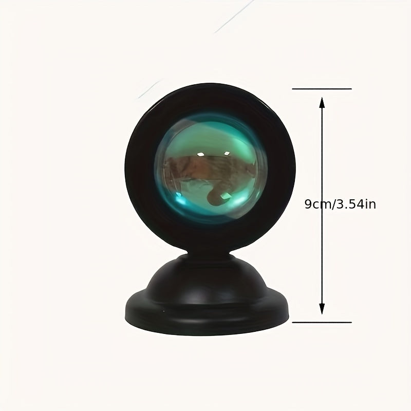 Sunset Projection Lamp | USB Powered Ambient Light | LED Rechargeable Adjustable Bedside