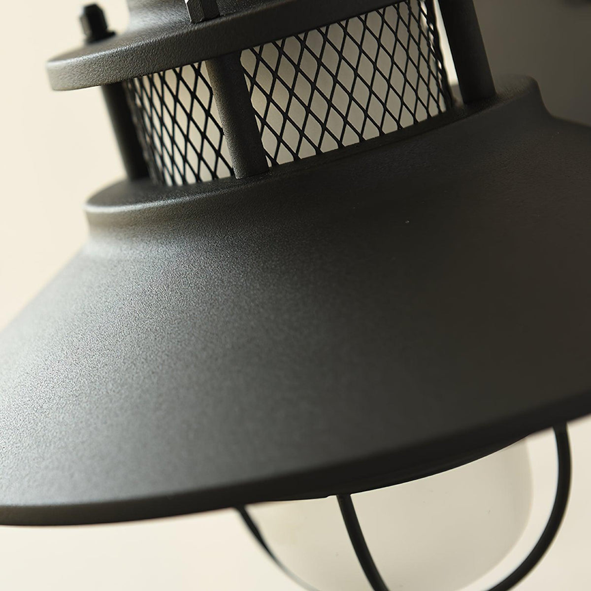 Felix Outdoor Wall Lamp | Industrial Waterproof Light Fixture | Glass LED Solar Garden