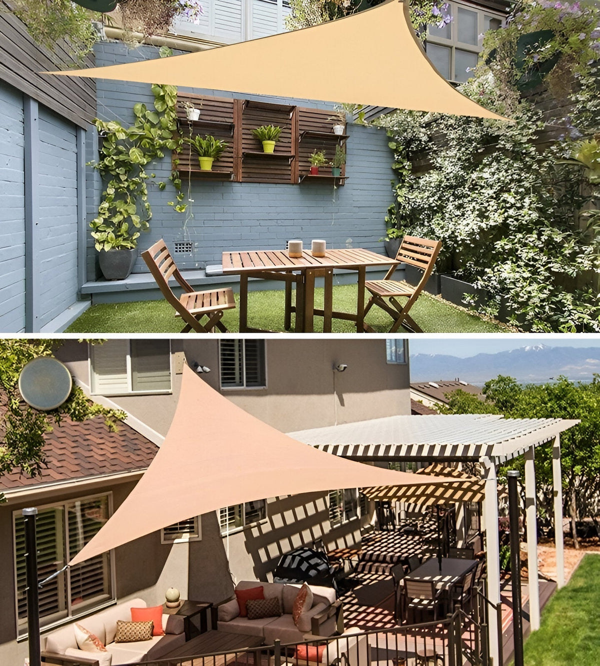 TriBlocker Shade Sail | Waterproof UV-Protect Triangle Design | Soft Furnishing Water-Resistant