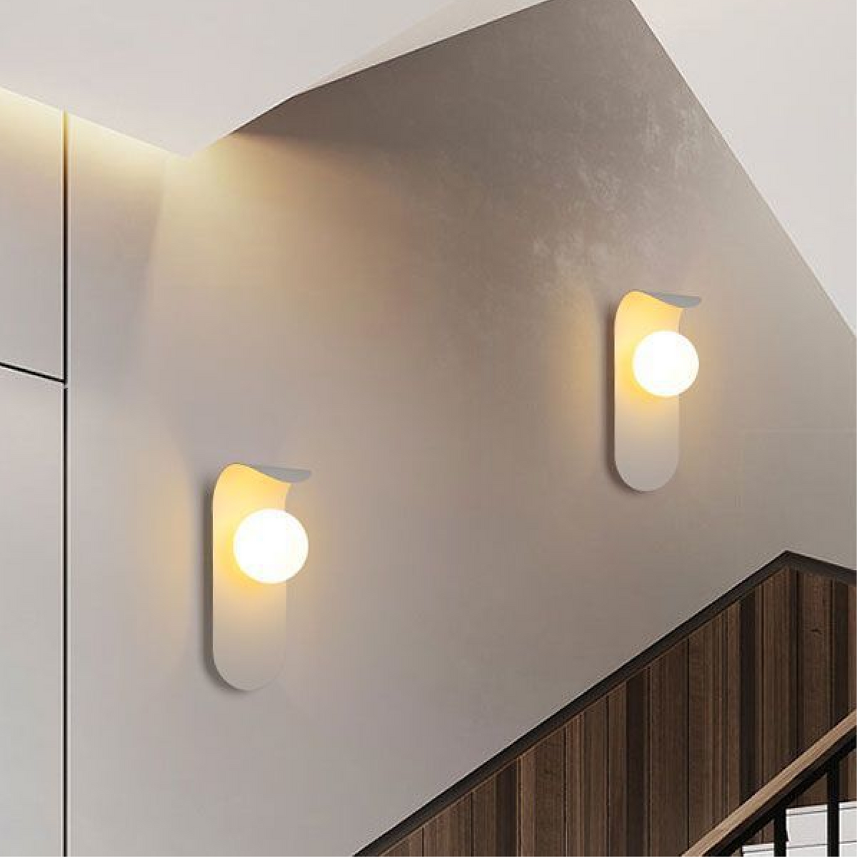 Scandinavian Mount Wall Light | Modern Nordic Design | Glass Iron LED Bedroom