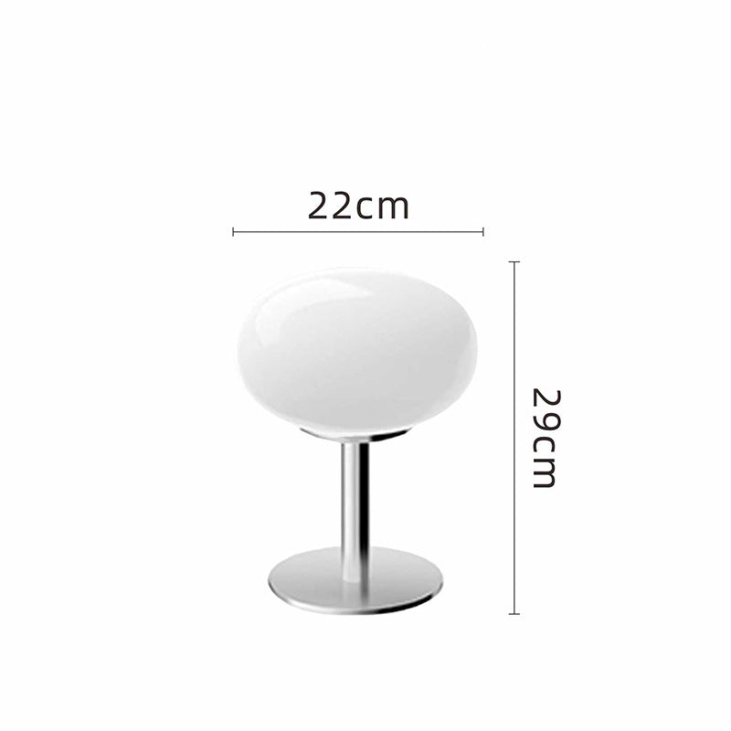 Italian Designer Glass Table Lamp | Modern Retro Accent Light | Polished Chrome LED Handcrafted