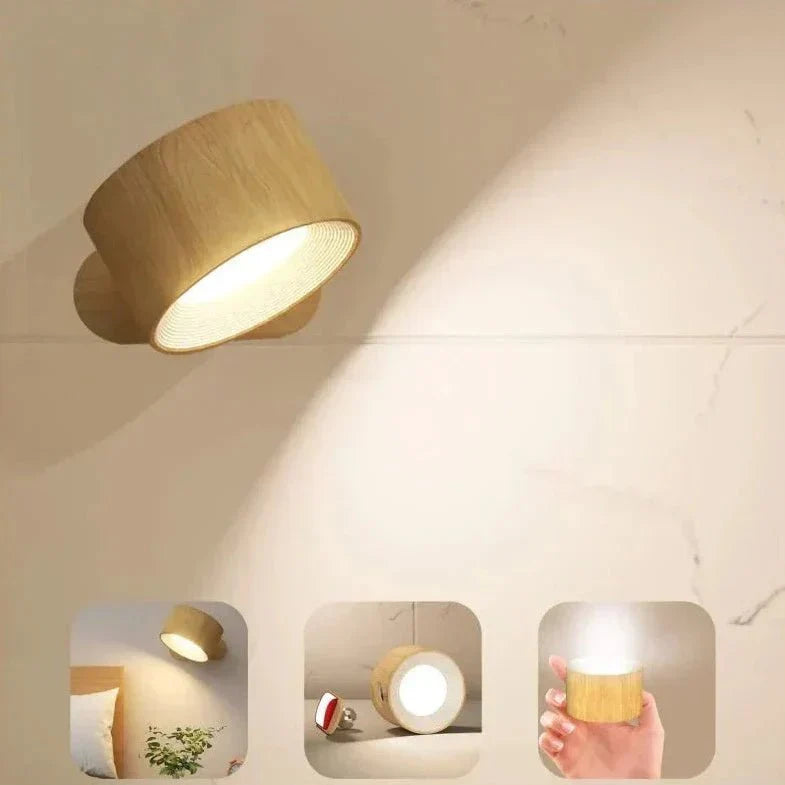 USB Rechargeable LED Wall Light | Touch Control Remote Adjustable Bedroom