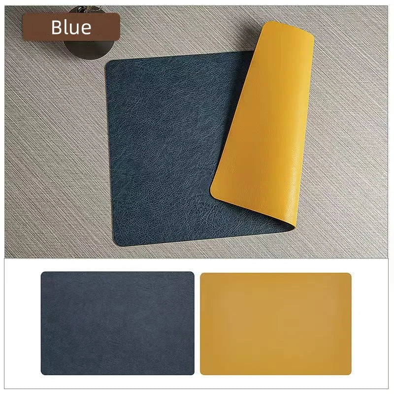 DuoMat | Double-Sided Faux Leather Placemats | Heat Resistant & Waterproof | Mat Heat-Resistant