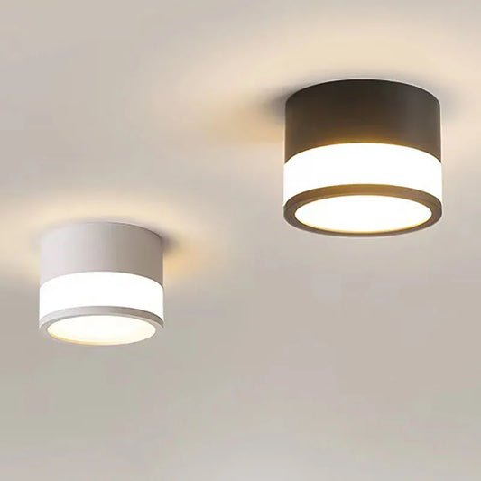 Nordic Surface Mounted LED Downlight | 9W / 15W Ceiling Light | Clear Acrylic Aluminium Bedroom