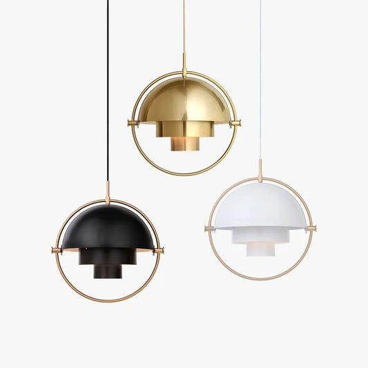 Modern Nordic Pendant Light | Sculptural Metal Suspension Lamp | Adjustable Dining Room