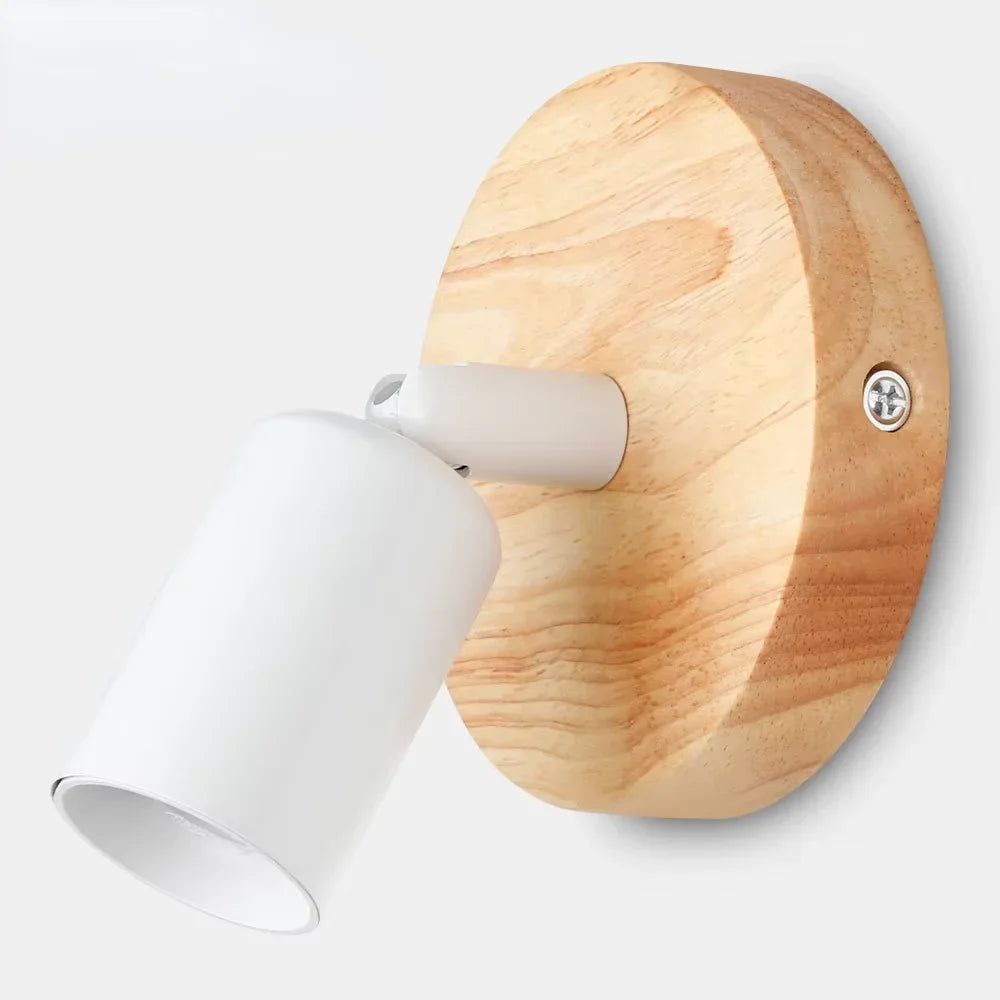 Vintage Retro Wall Lamp | Adjustable Wooden & Metal Sconce | Wall Light Wood Iron Industrial
