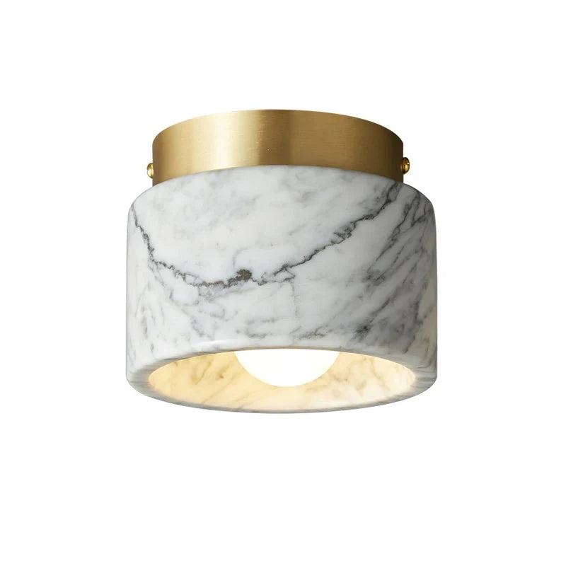 Nordic Marble Ceiling Light | Modern Downlight with Stone Finish | Bedroom