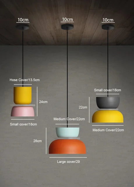 Nordic Colorful Macaron Pendant Light | Scandinavian Charm | Dining Room