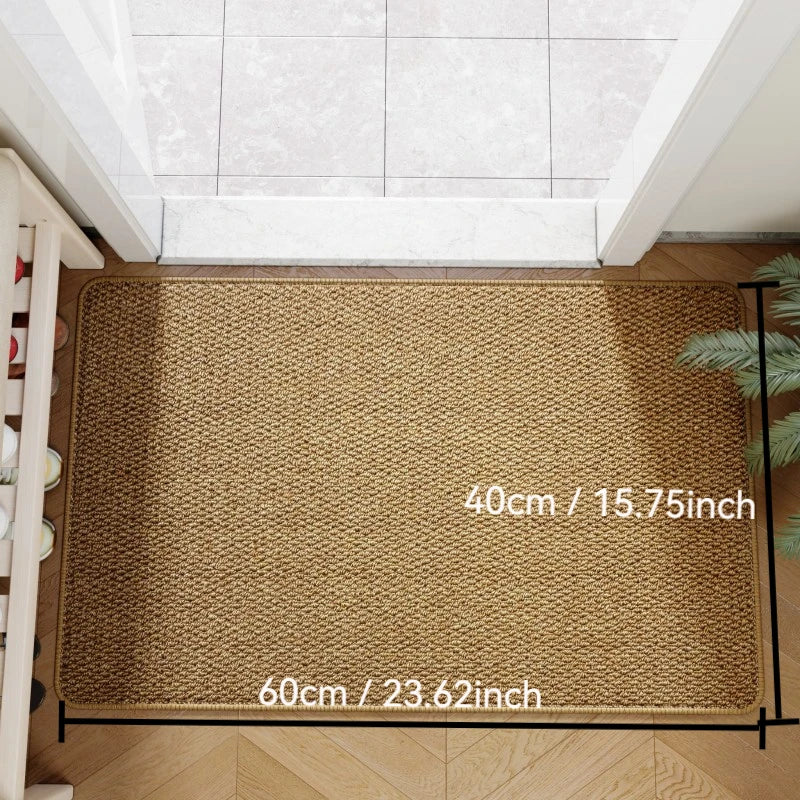 Faux Jute Outdoor Doormat | Durable Entrance Rug | Mat Water-Resistant Non-Slip Farmhouse