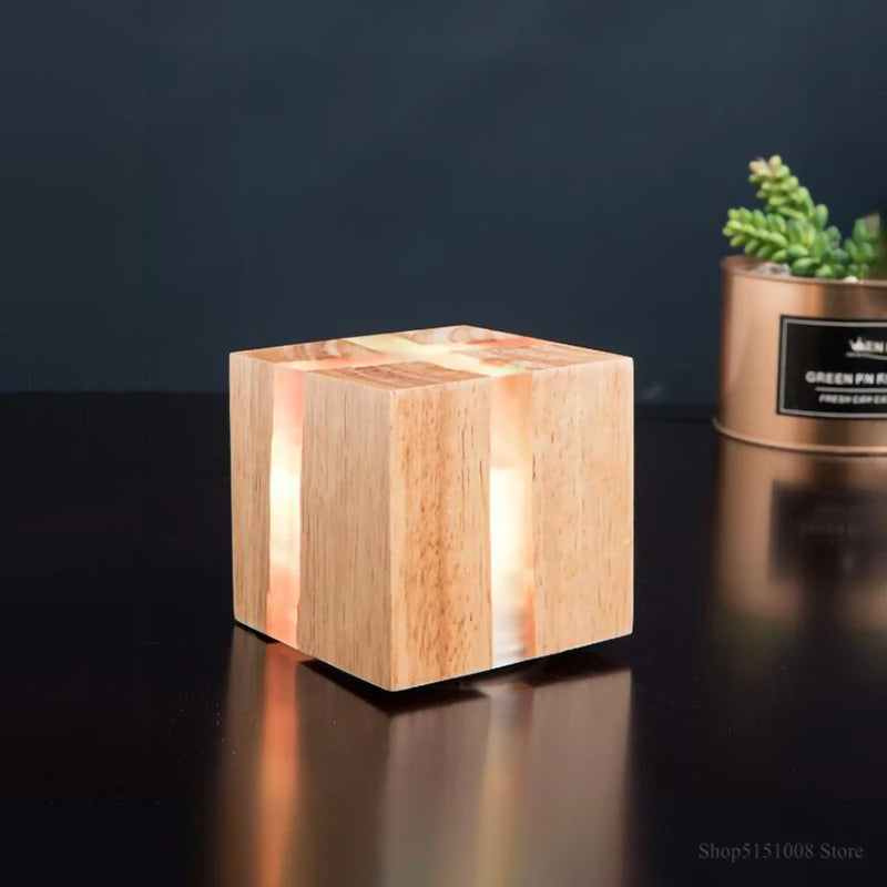 WoodAura Wall Light | Hand-Carved Solid Wood Resin Design | LED Handcrafted Bedroom