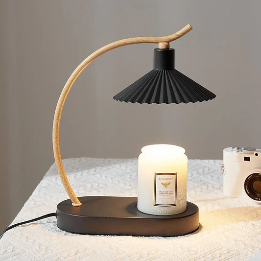 Vanessa Candle Warmer Lamp | Elegant Nordic Ambience | Wood Bedroom And Living Room