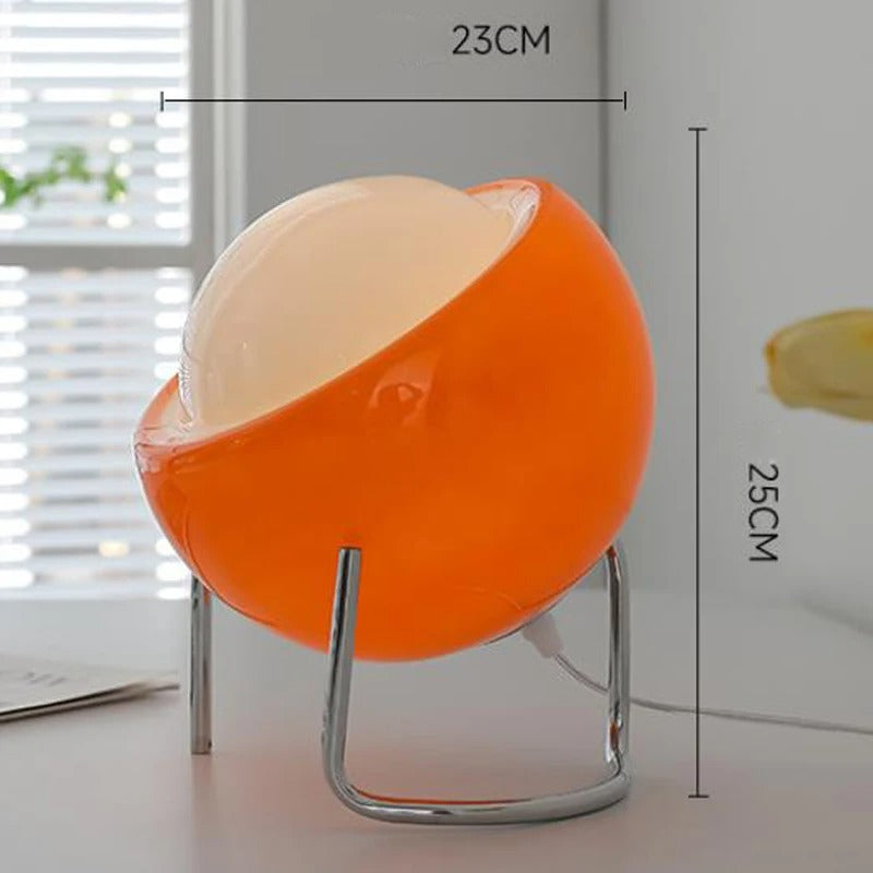 Bauhaus Glass Table Lamp | Retro Nordic Design | Stainless Steel LED Handcrafted Bedside