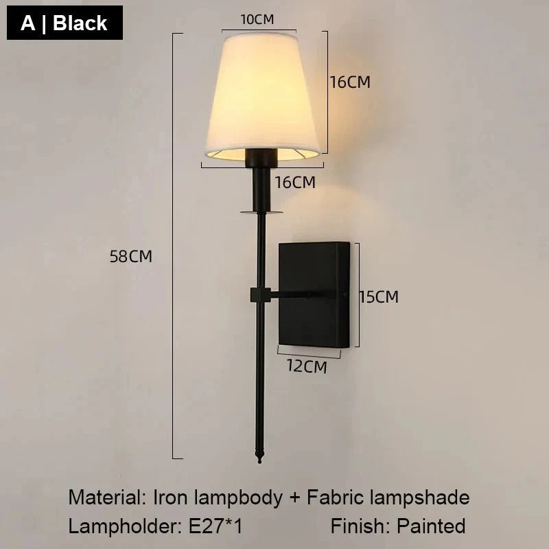 Nordic Elegance LED Wall Sconce | Modern Bedroom & Living Room Lighting | Wall Light Brass Iron