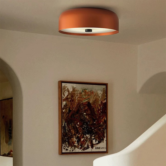 Nordic Retro Ceiling Light | Minimalist LED Flush Mount | Vintage-inspired Bedroom