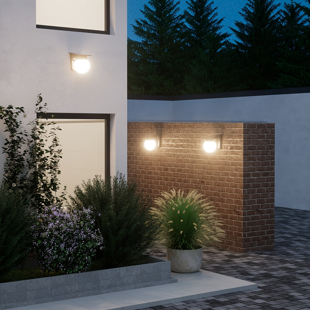 Solar Globe LED Wall Light | Smart Dimmable Outdoor Lighting | Rechargeable Waterproof Garden