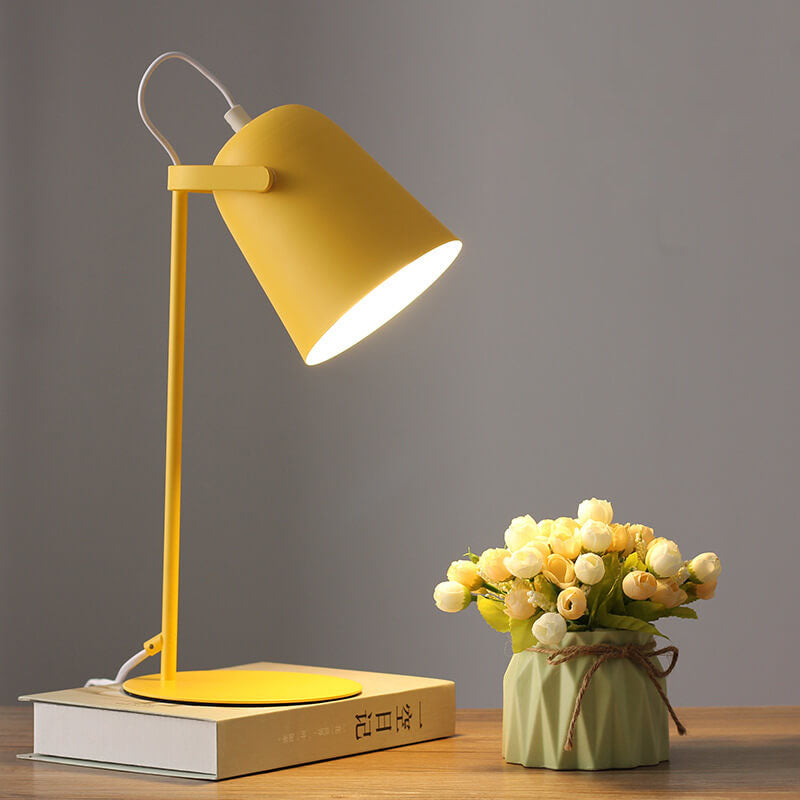 Nordic Metal LED Desk Lamp | Minimalist Reading & Study Light | Bedside