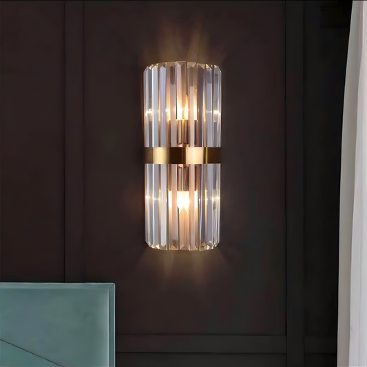 Crystal Wall Light | Modern Luxury Stainless Steel Sconce | Bedroom