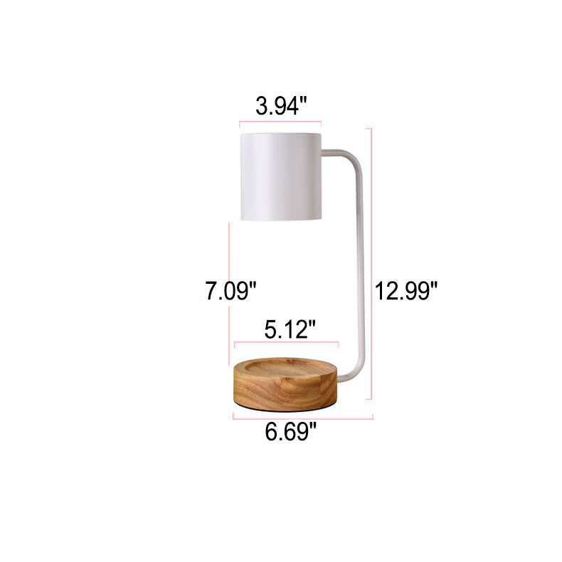 Japanese Minimalist Candle Warmer Lamp | Wooden Base Dimmable Wax Melter | Wood Metal Nordic