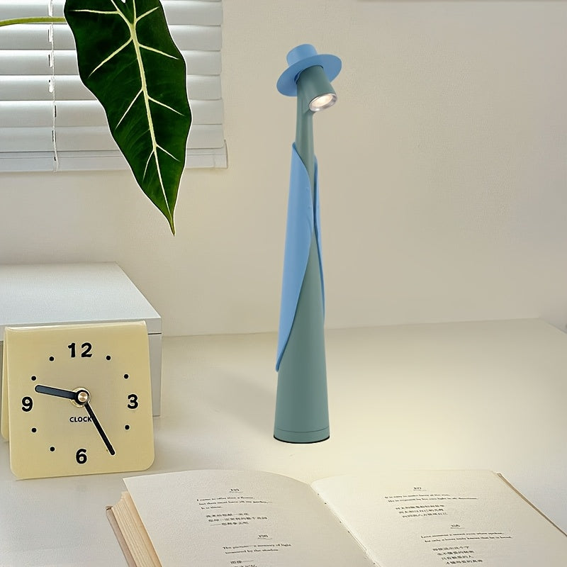 Modern Rechargeable LED Hat Lamp | Creative Touch Desk Light | Touch Control Bedside