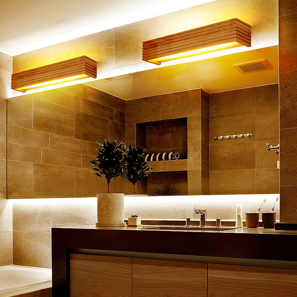 Modern Wooden LED Wall Lamp | Minimalist Bedroom & Living Room Lighting | Wall Light Wood