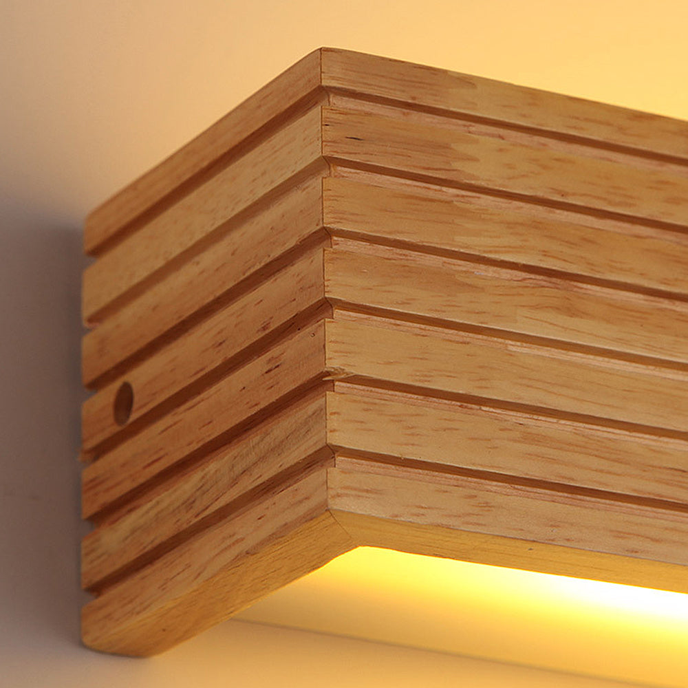 Modern Wooden LED Wall Lamp | Minimalist Bedroom & Living Room Lighting | Wall Light Wood