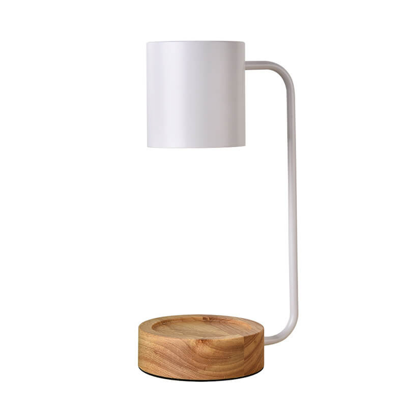 Japanese Minimalist Candle Warmer Lamp | Wooden Base Dimmable Wax Melter | Wood Metal Nordic