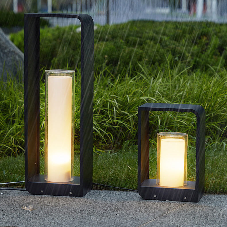 Modern Square Outdoor LED Light | Waterproof Solar LED Light | Clear Acrylic Aluminium Remote