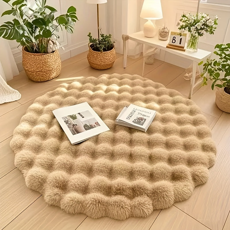 Cloud Comfort Round Bubble Rug | Soft Fluffy Circle Carpet | Mat Entryway
