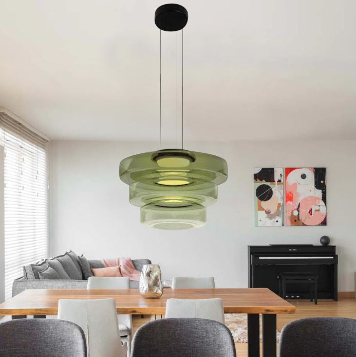 Glass Pendant Lamp | Bauhaus Style Hanging Light | Dining Room