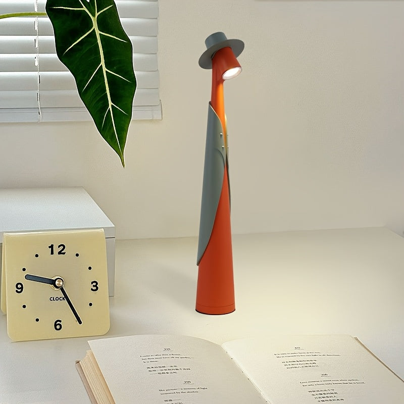 Modern Rechargeable LED Hat Lamp | Creative Touch Desk Light | Touch Control Bedside