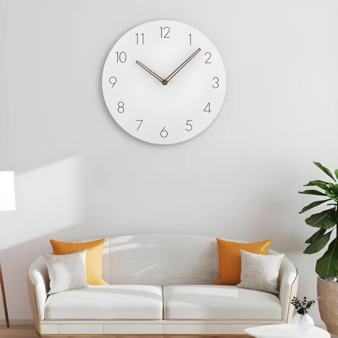 Nork Minimalist Wall Clock | Contemporary Wood Design | Silent Nordic Kitchen