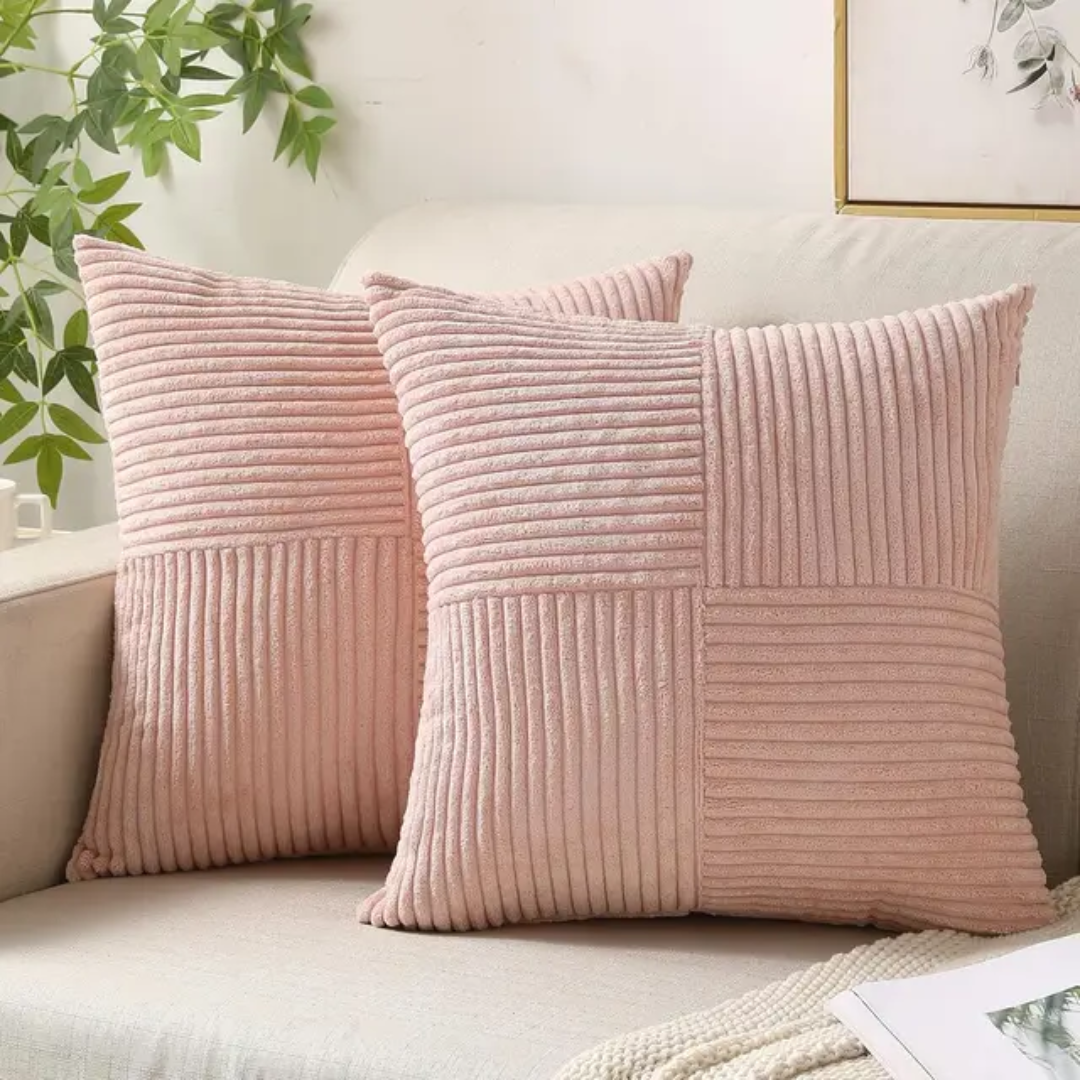 Corduroy Cushion Covers | Luxury Striped Throw Pillow Covers | Soft Furnishing Sofa