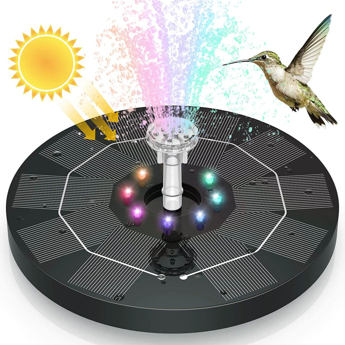 LED Solar Energy Fountain