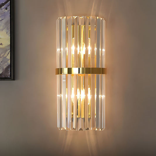 Crystal Wall Light | Modern Luxury Stainless Steel Sconce | Bedroom