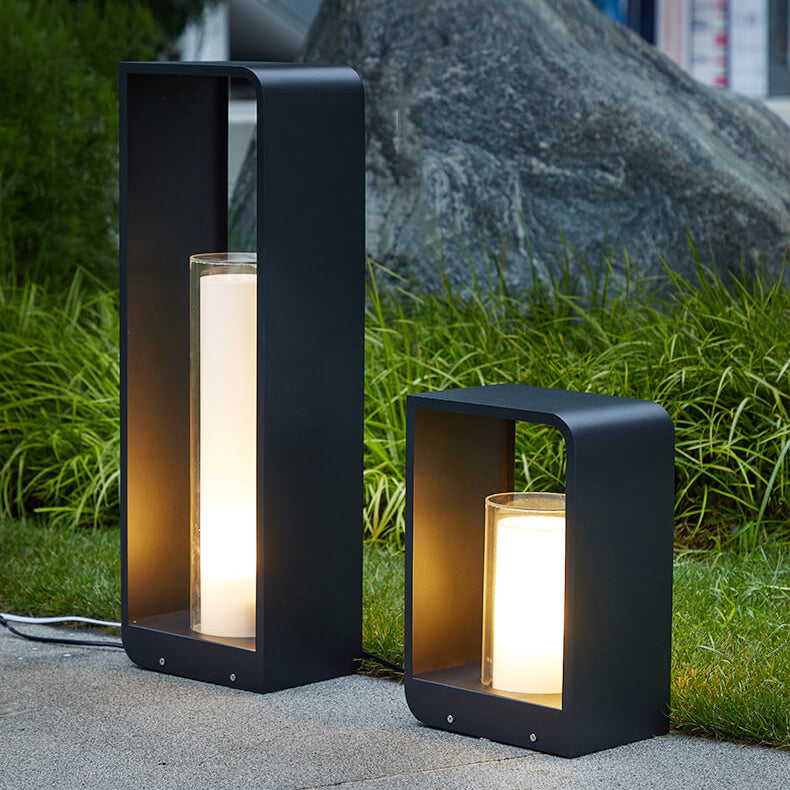 Modern Square Outdoor LED Light | Waterproof Solar LED Light | Clear Acrylic Aluminium Remote