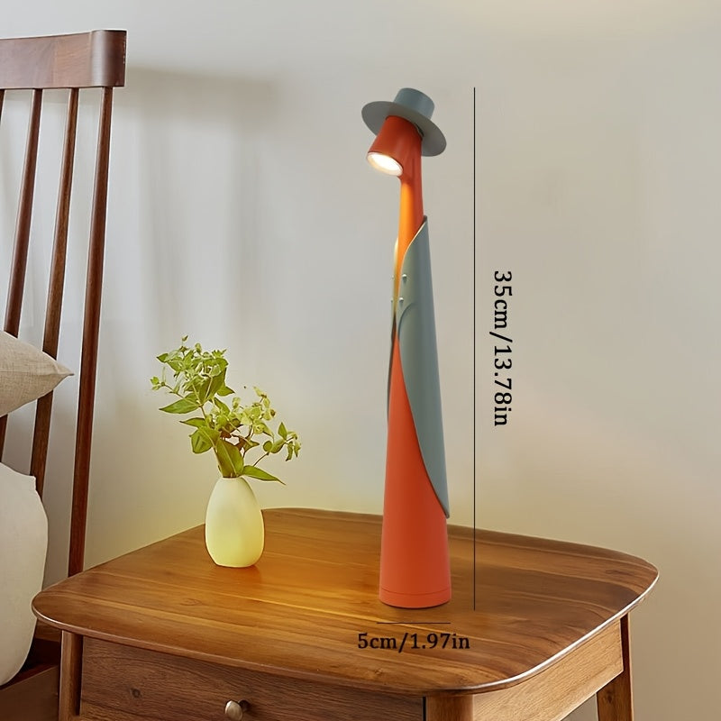 Modern Rechargeable LED Hat Lamp | Creative Touch Desk Light | Touch Control Bedside