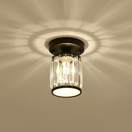 Crystal Foyer Ceiling Light | Modern Semi-Flush Design | Bedroom