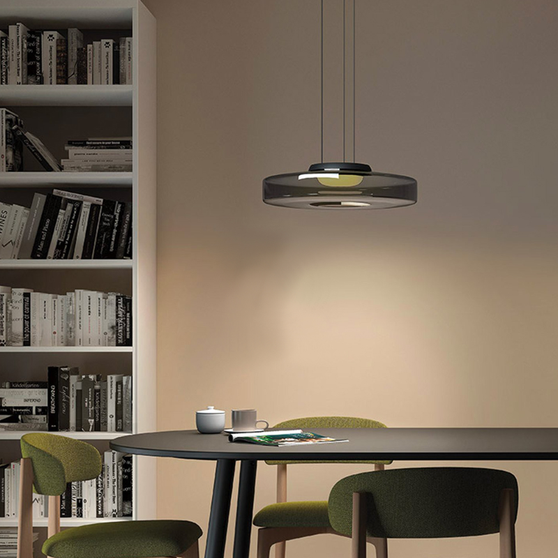 Glass Pendant Lamp | Bauhaus Style Hanging Light | Dining Room