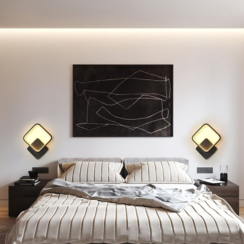 Modern Square LED Wall Lamp | Minimalist Geometric Lighting Fixture | Wall Light Dimmable