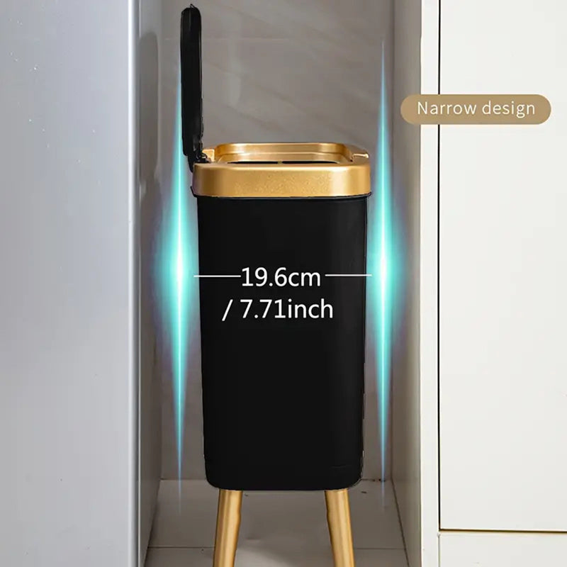 15L Modern Odour-Sealing Trash Can with Elevated Legs | Stylish Waste Bin for Kitchen, Living