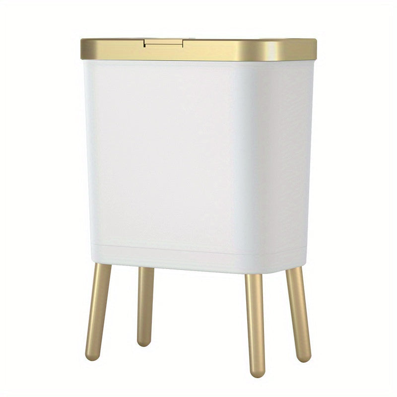 15L Modern Odour-Sealing Trash Can with Elevated Legs | Stylish Waste Bin for Kitchen, Living