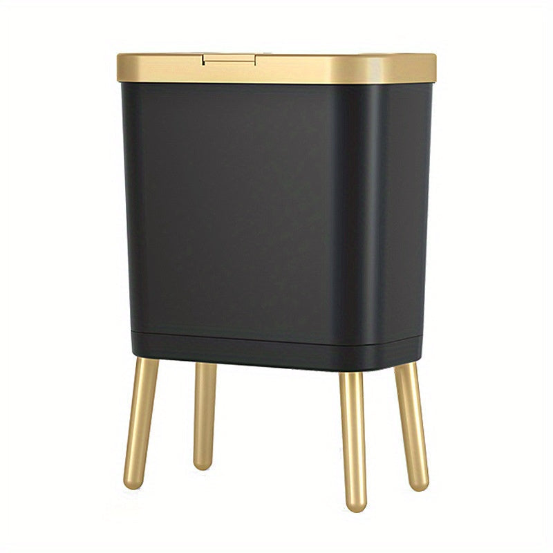 15L Modern Odour-Sealing Trash Can with Elevated Legs | Stylish Waste Bin for Kitchen, Living