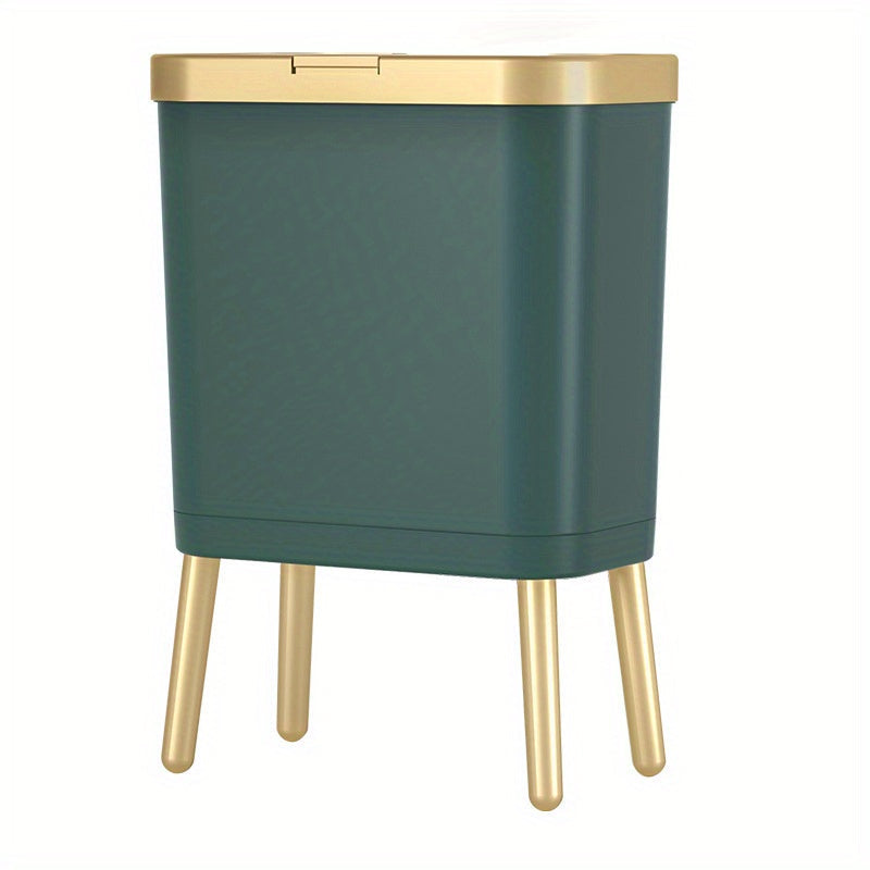 15L Modern Odour-Sealing Trash Can with Elevated Legs | Stylish Waste Bin for Kitchen, Living