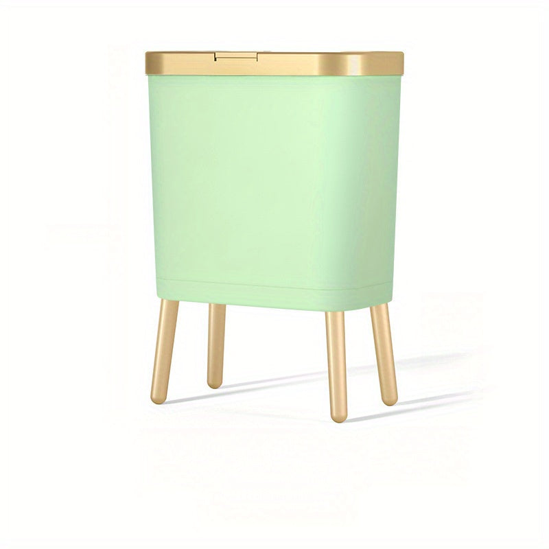 15L Modern Odour-Sealing Trash Can with Elevated Legs | Stylish Waste Bin for Kitchen, Living