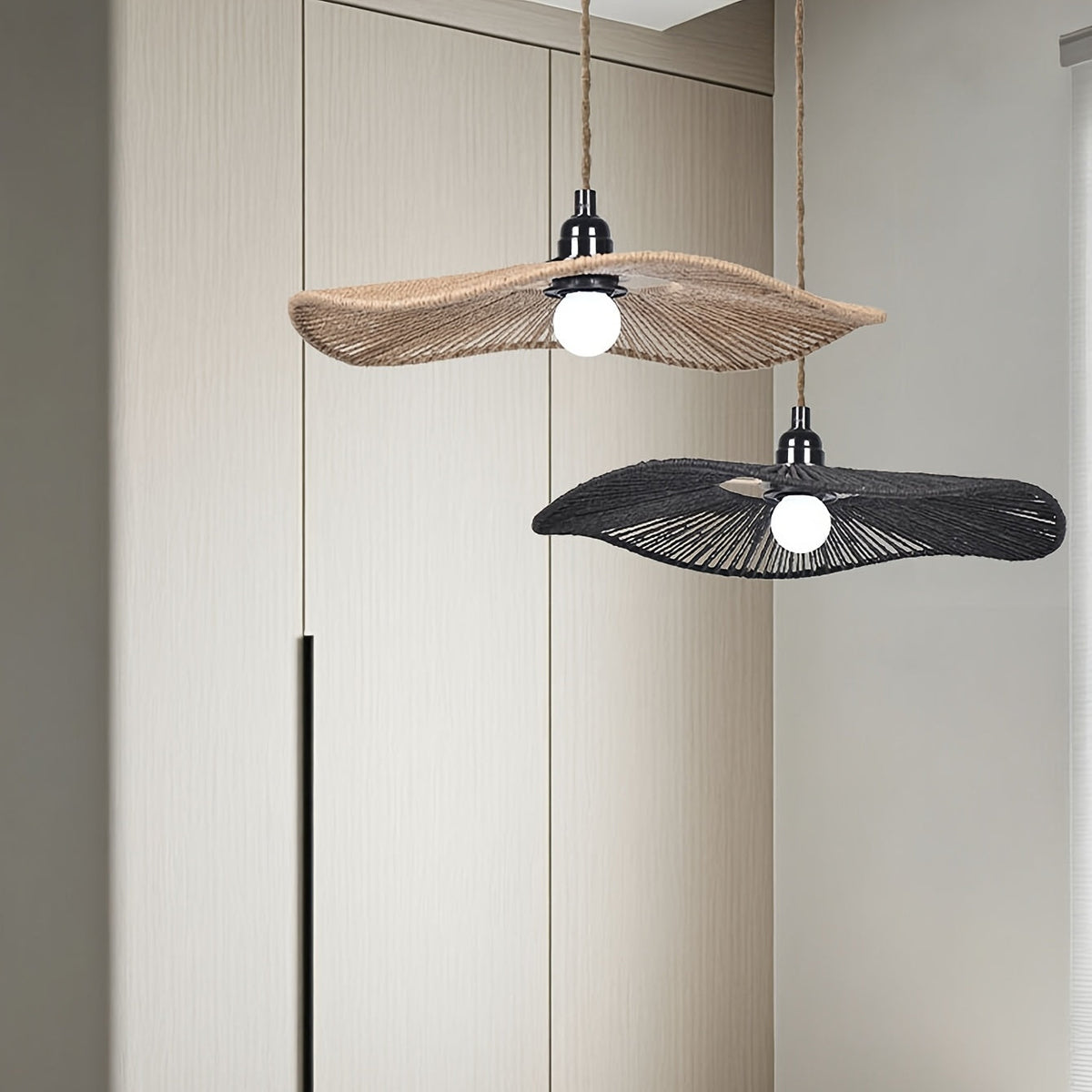 Handwoven Paper Rope Ceiling Light Shade | Natural Artistic Design | Handcrafted Bohemian